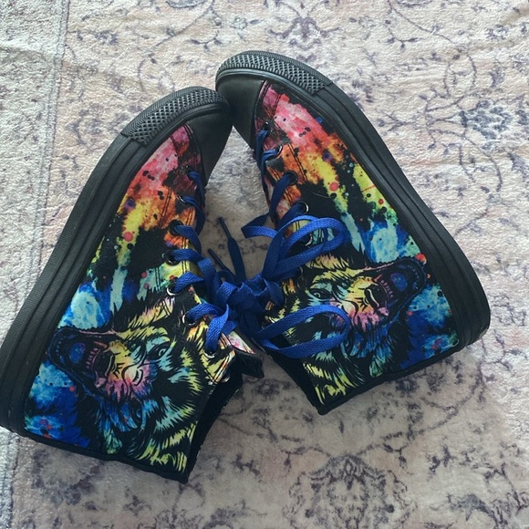 RAAD Tie Dye Converse (style) Size  women’s 10 Men 8.5 - Picture 4 of 8